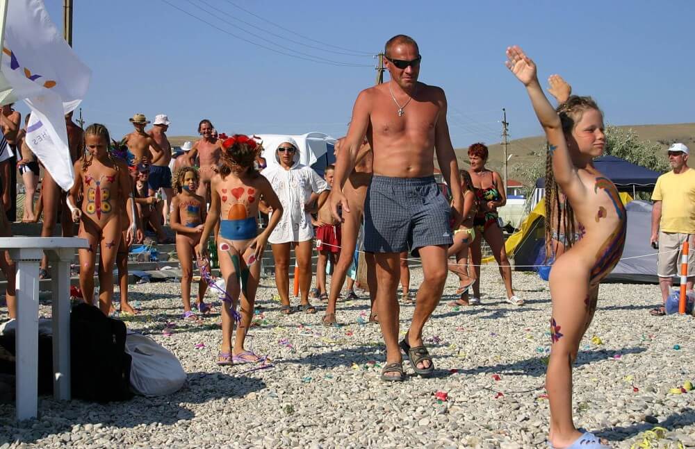 Beach Time Talent Show pics - She went out completely naked