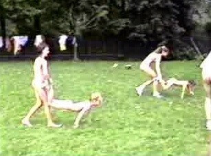 A nudist gathering at the stadium and sports - The true flourishing of a culture of naturalness