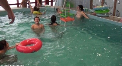 Indoor Swim Exercise 2 Full HD video - Nudists value harmony and tranquility