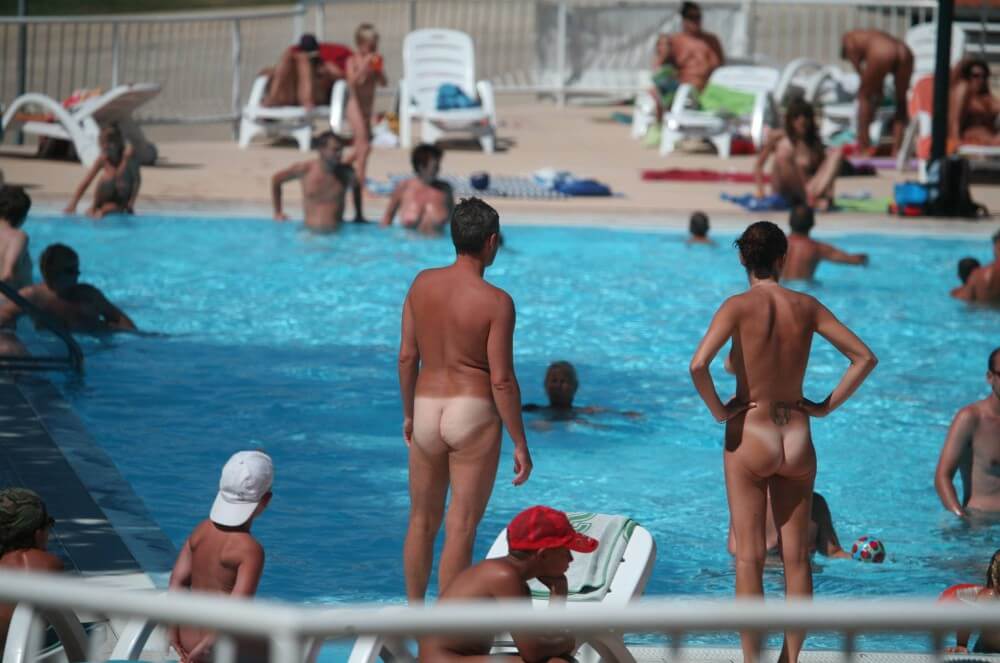 Pool-Shore Group Exercise - We have nothing against nudism per se
