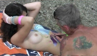 Body Art Nudist Beach 1 Full HD video - Nudity as an expression of natural beauty