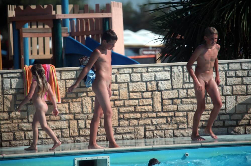 Naturist Pool Assortment photos - A nudist values trust and honesty between people