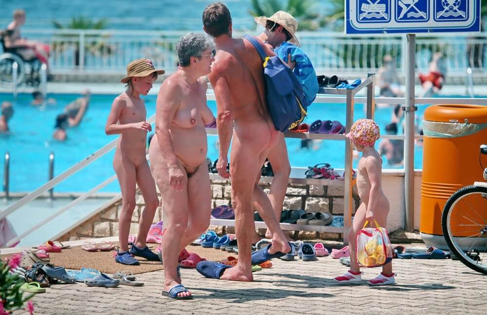 Family Poolside Grouping pics - Most nudists are motivated solely by a sense of comfort