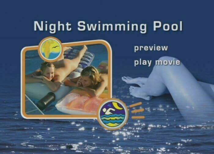 Naturist Freedom: Night swimming pool - Beautiful family nudism
