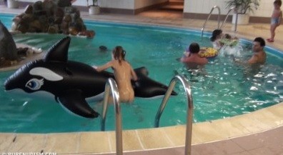 Naturism - Indoor dolphin ride Full HD upd - Naturism teaches you to accept yourself and others