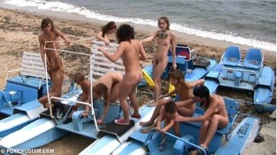 A group of naturists at sea - The practice of nudism fosters trust and honesty