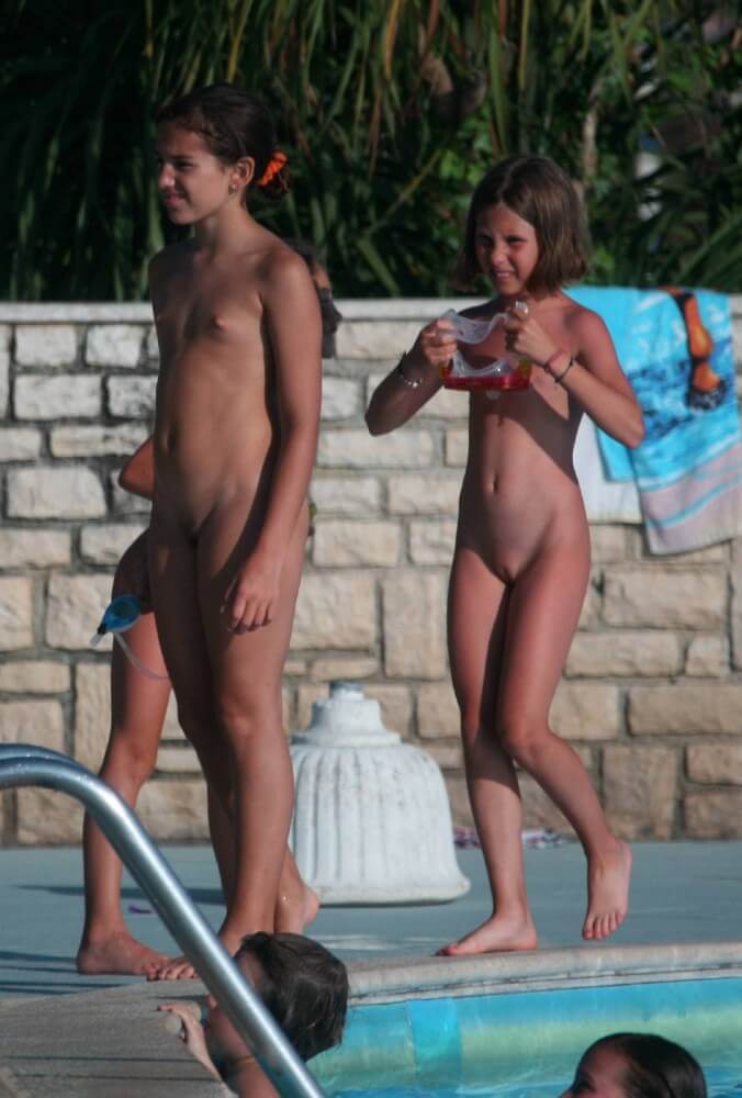 Two Poolside Nudist Girls pics - The body is a reflection of inner beauty and harmony in naturism and nudism